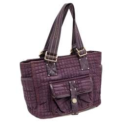 Givenchy Purple Signature Fabric And Patent Leather Tote
