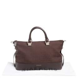 Pre Owned Givenchy Brown Monogram Canvas and Leather Satchel