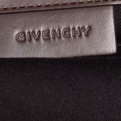 Pre Owned Givenchy Brown Monogram Canvas and Leather Satchel