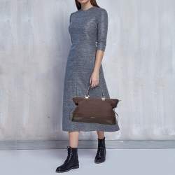 Pre Owned Givenchy Brown Monogram Canvas and Leather Satchel