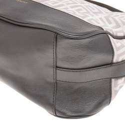 Pre Owned حقيبة هوبو جيفنشي سحاب جلد وكانفاس مونوغرامي بني/ رمادي