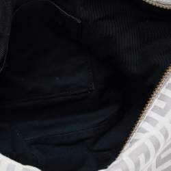 Pre Owned حقيبة هوبو جيفنشي سحاب جلد وكانفاس مونوغرامي بني/ رمادي