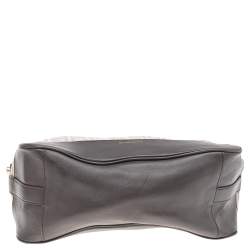 Pre Owned حقيبة هوبو جيفنشي سحاب جلد وكانفاس مونوغرامي بني/ رمادي