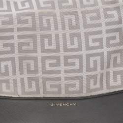 Pre Owned حقيبة هوبو جيفنشي سحاب جلد وكانفاس مونوغرامي بني/ رمادي