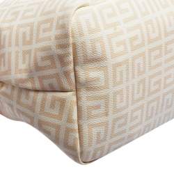 Pre Owned حقيبة كتف غيفنشي منوغرامي بيج وأبيض