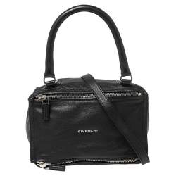 Givenchy Black Leather Small Pandora Messenger Bag