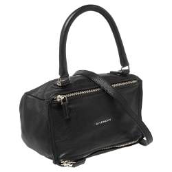 Givenchy Black Leather Small Pandora Messenger Bag