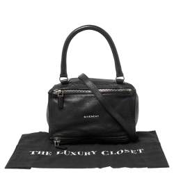 Givenchy Black Leather Small Pandora Messenger Bag