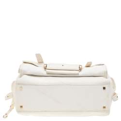Givenchy White Leather Zip Satchel