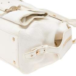 Givenchy White Leather Zip Satchel