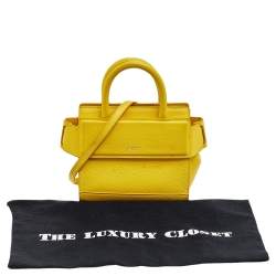 Pre Owned حقيبة كروس جيفنشي نانو هوريزون جلد أصفر فاتح