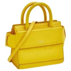 Pre Owned حقيبة كروس جيفنشي نانو هوريزون جلد أصفر فاتح