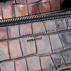 Pre Owned Givenchy  Black Croc Embossed Leather Tote