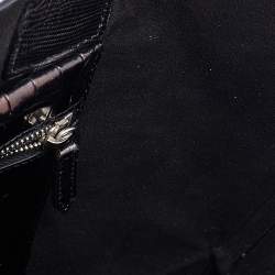 Pre Owned Givenchy  Black Croc Embossed Leather Tote