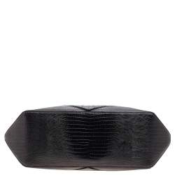 Pre Owned Givenchy  Black Croc Embossed Leather Tote