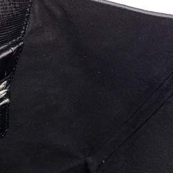 Pre Owned Givenchy  Black Croc Embossed Leather Tote