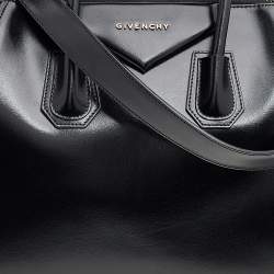 Pre Owned Givenchy Black Leather Medium Antigona Satchel