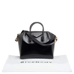 Pre Owned Givenchy Black Leather Medium Antigona Satchel