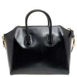 Pre Owned Givenchy Black Leather Medium Antigona Satchel