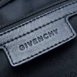 Pre Owned Givenchy Black Monogram Nylon and Leather Hobo