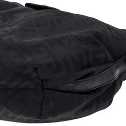 Pre Owned Givenchy Black Monogram Nylon and Leather Hobo