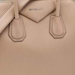 Pre Owned Givenchy Beige Leather Medium Antigona Satchel 