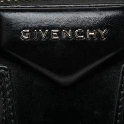 Pre Owned حقيبة ساتشل جيفنشي انتيغونا جلد أسود صغيرة