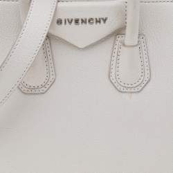 مملوكة مسبقًا Givenchy White Leather Mini Antigona Satchel