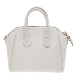 مملوكة مسبقًا Givenchy White Leather Mini Antigona Satchel
