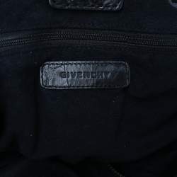 Pre Owned حقيبة كتف جيفنشي جلد نقشة التمساح أسود 