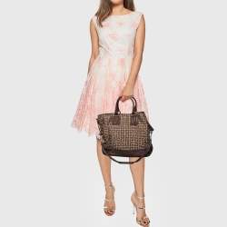 Pre Owned حقيبة كتف جيفنشي جلد وكانفاس بني مونوغرامي