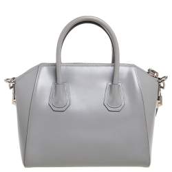 Pre Owned Givenchy Grey Leather Small Antigona Satchel