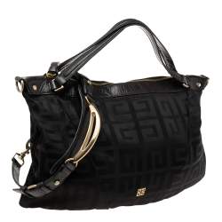 Pre Owned Givenchy Black Signature Nylon Hobo