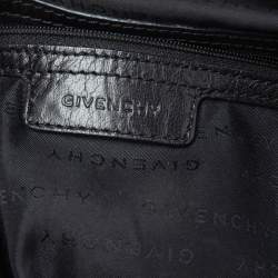 Pre Owned Givenchy Black Signature Nylon Hobo