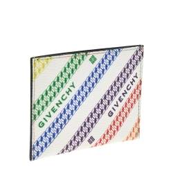 مملوكة مسبقًا Givenchy Multicolor Logo Print Coated Canvas Card Holder