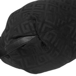 Pre Owned Givenchy Black Monogram Canvas And Leather Hobo