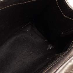 Pre Owned Givenchy Metallic Grey/Gold Leather Shark Tooth Chain Shoulder Bag 