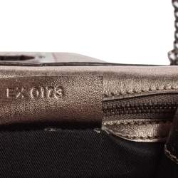 Pre Owned Givenchy Metallic Grey/Gold Leather Shark Tooth Chain Shoulder Bag 