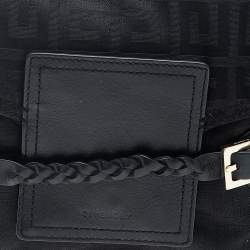 Givenchy Black Monogram Canvas And Leather Flap Shoulder Bag
