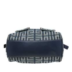 مملوكة مسبقًا Givenchy Blue Monogram Denim and Leather Hobo