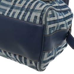 مملوكة مسبقًا Givenchy Blue Monogram Denim and Leather Hobo