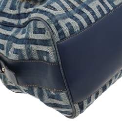 مملوكة مسبقًا Givenchy Blue Monogram Denim and Leather Hobo