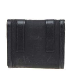 Givenchy Black Nylon and Leather Trifold Wallet