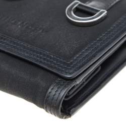 Givenchy Black Nylon and Leather Trifold Wallet