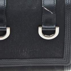Givenchy Black Nylon and Leather Trifold Wallet
