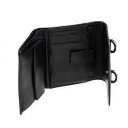 Givenchy Black Nylon and Leather Trifold Wallet