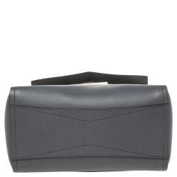 Pre Owned Givenchy Grey Leather Small Mystic Foldover Top Handle Bag