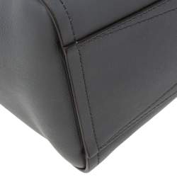 Pre Owned Givenchy Grey Leather Small Mystic Foldover Top Handle Bag