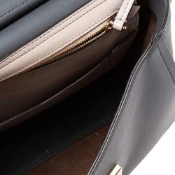 Pre Owned Givenchy Grey Leather Small Mystic Foldover Top Handle Bag