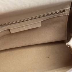 Pre Owned Givenchy Ivory White Leather Mini Pandora Box Crossbody Bag
